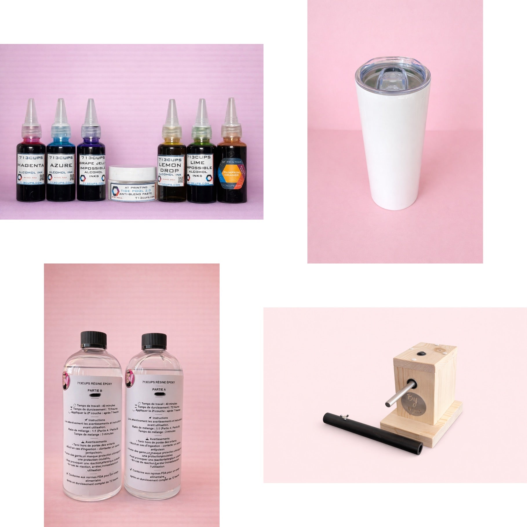 Pack Starter tumbler ! Tout pour démarrer la création de Tumbler en résine!